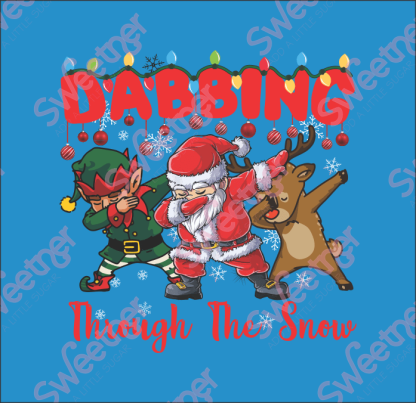 Christmas - Dabbing Blue